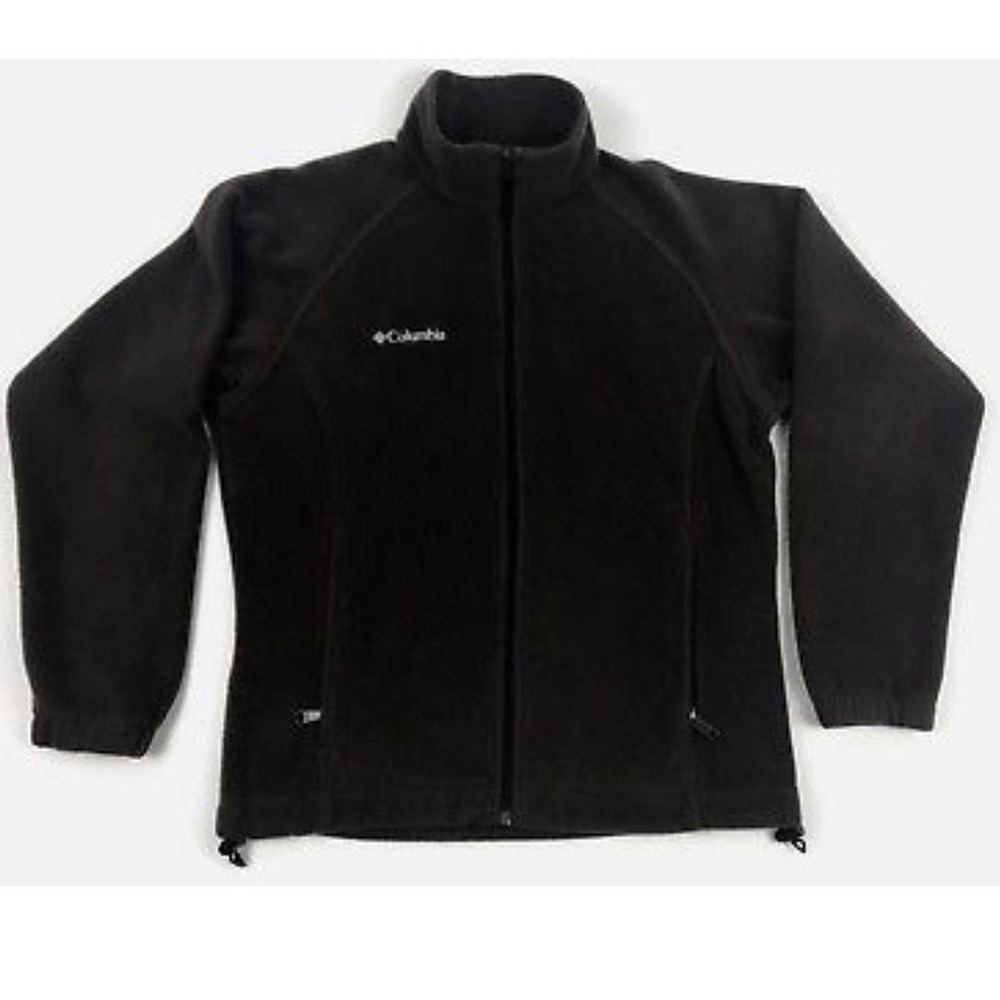 Columbia Fleece Jacket Brown Full Zip Front Small